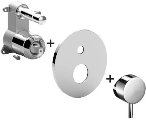 Paffoni Light Ligbox015 Parte Esterna Miscelatore doccia Incasso Con Deviatore Senza Parte Incasso Cromo