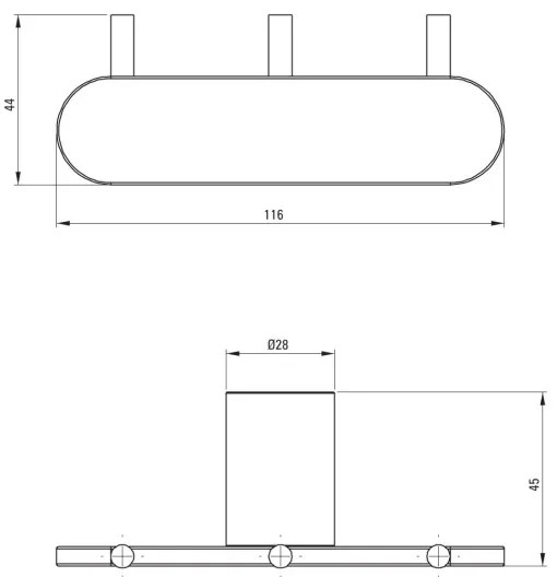 Deante ADR_N131 - Gancio da parete ROUND nero