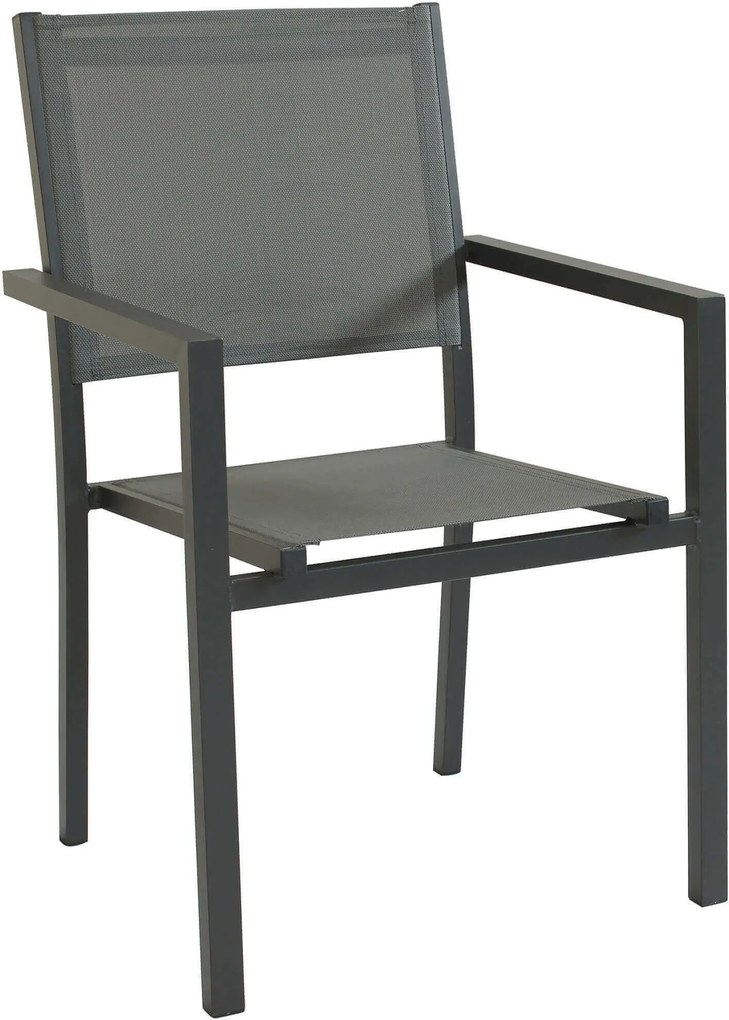 VENUS - poltrona da giardino in alluminio e textilene impilabile