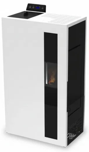 Stufa A Pellet Slim Ventilata 5 kW Bronte Bianca C-Line