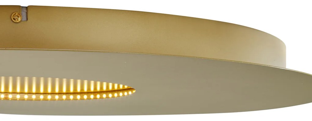Plafoniera moderna oro 60cm incl. LED dimmerabile a 3 livelli - Morning
