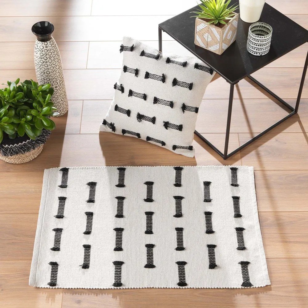 Tappeto lavabile crema 50x80 cm Juline - douceur d'intérieur