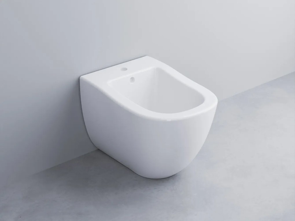 Cielo Fluid Bidet Monoforo A Pavimento In Ceramica bianco Lucido