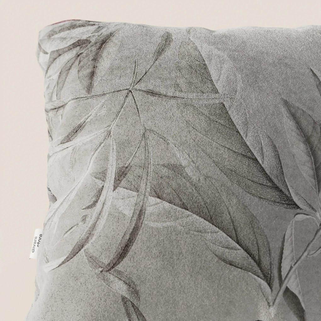 Lemon elegante collezione di cuscini a fantasia in velluto impermeabile grigio