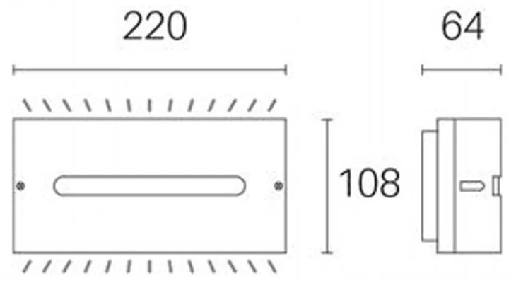 Applique Da Esterno Moderna Post Alluminio E Termoplastica Bianco Led 10W 3000K