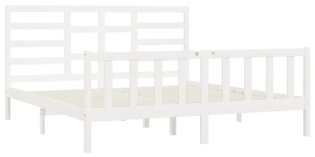 Giroletto bianco in legno massello di pino 200x200 cm