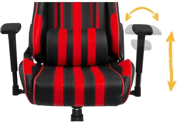 Yenkee - Sedia da gioco nera/rossa