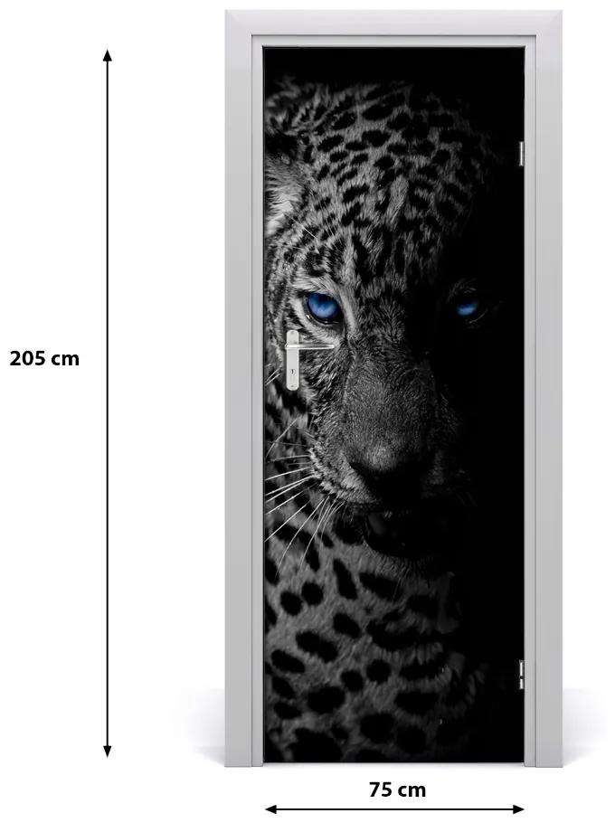 Adesivo per porta leopardo 75x205 cm