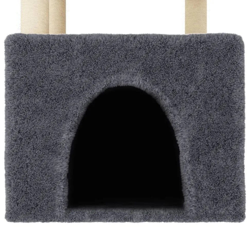 Albero per gatti con tiragraffi in sisal grigio scuro 109,5 cm