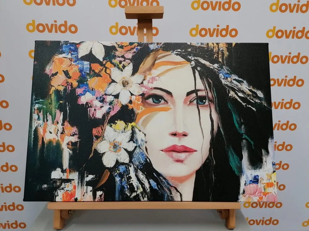 Quadro su tela – Pittura originale di una donna