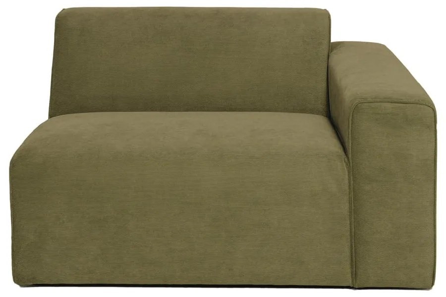 Modulo divano in velluto a coste verde (angolo destro) Sting - Scandic