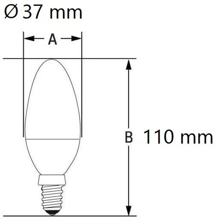 Lampada LED E14 85W a Candela - 100lm/W Colore Bianco Naturale 4.000K
