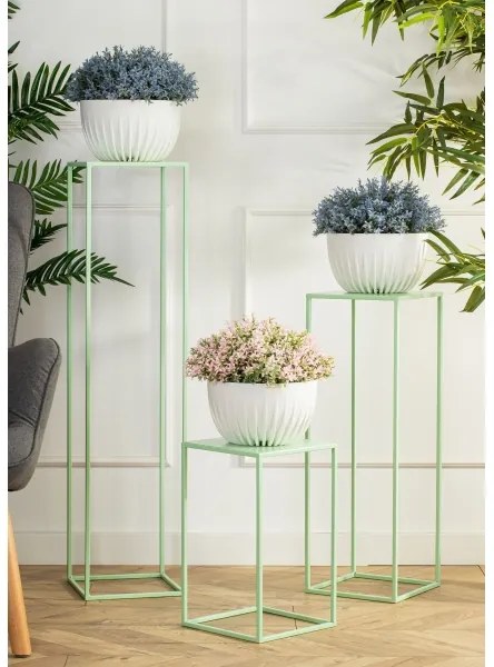 Portafiori 70x24 cm luce verde