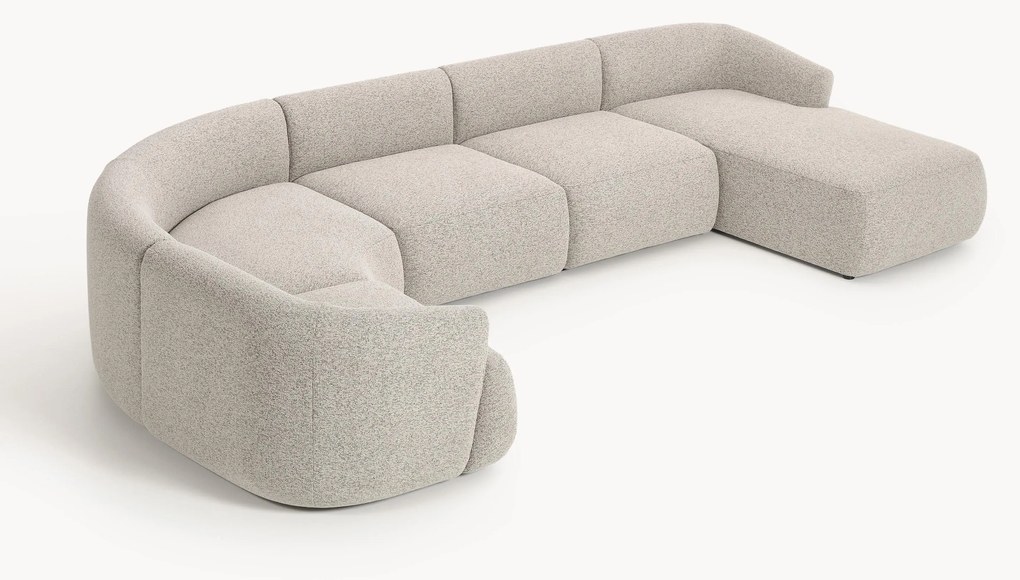 Divano XL componibile in bouclé Sofia