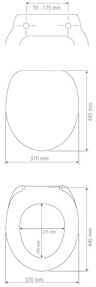 WENKO 24516100-WC sedile WC portata 300/350 kg 37x44,5 cm bianco/argento