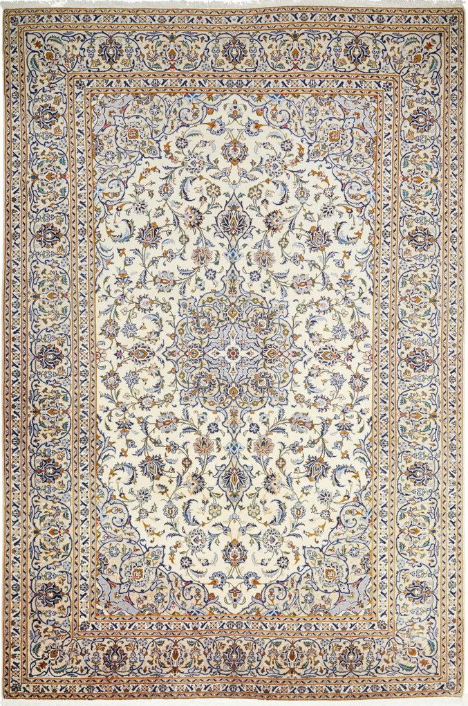Kashan Tappeto persiano 360x250 Beige (Iran) Annodato A Mano
