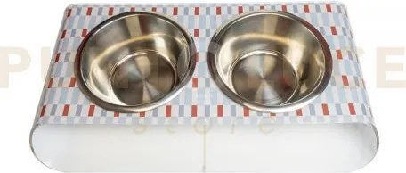 Portaciotole doppio piccolo pet celeste