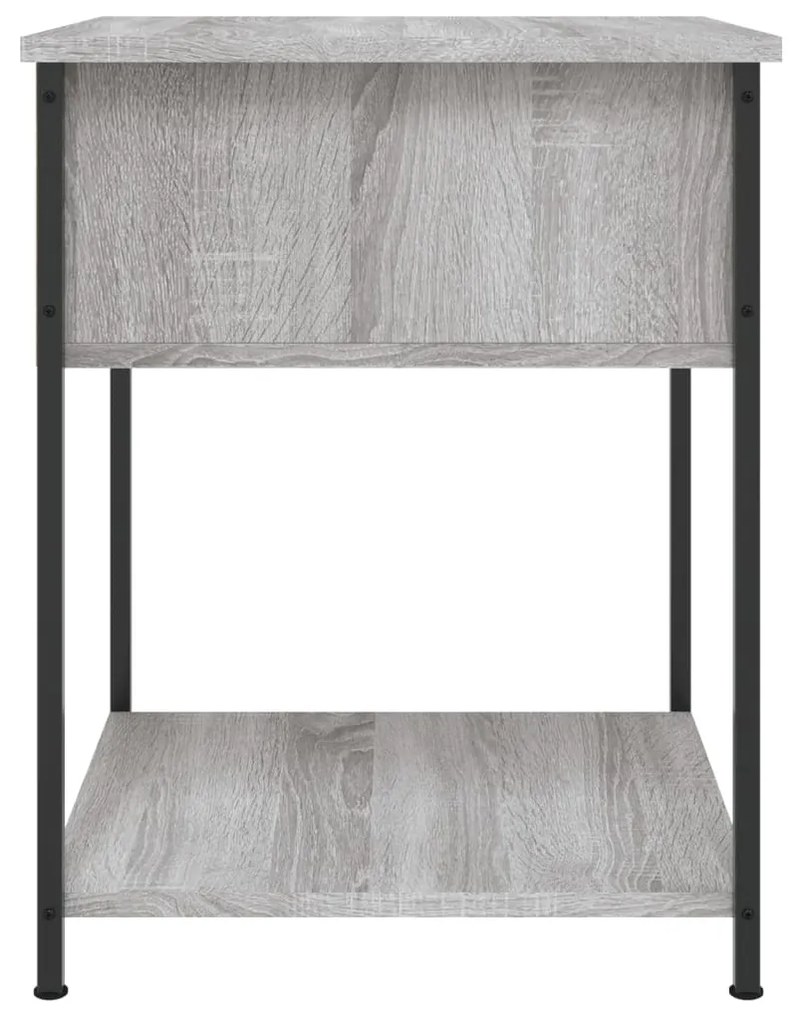 Comodini 2 pz Grigio Sonoma 44x45x58 cm in Legno Multistrato