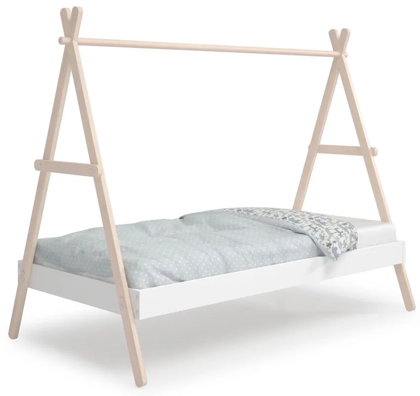 Letto per bambini in legno di pino bianco/naturale 90x200 cm Trufa - Marckeric