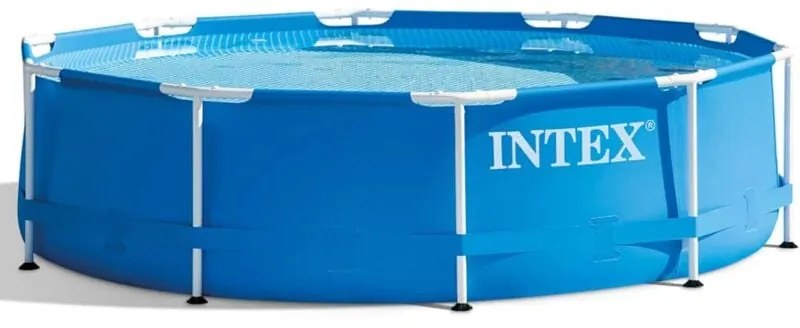 GRE - Intex 28200NP – Piscina Fuori Terra Metal Frame Rotonda, 4485 l, Acciaio e pvc, Blu, 305x76 cm