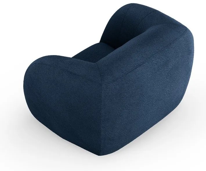Poltrona blu in tessuto bouclé Essen - Cosmopolitan Design