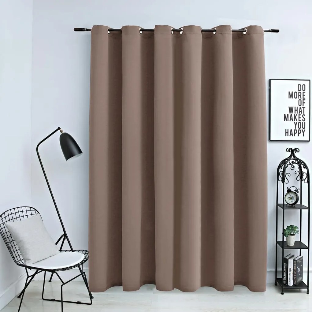 Tenda Oscurante Con Anelli İn Metallo Grigio Talpa 290x245 Cm /