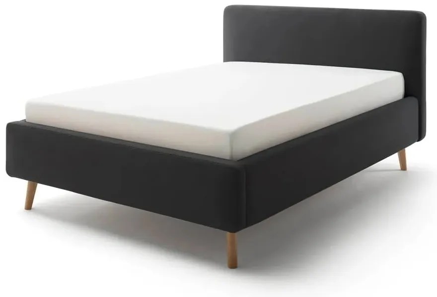 Letto singolo imbottito color antracite rete non inclusa 120x200 cm Mattis – Meise Möbel