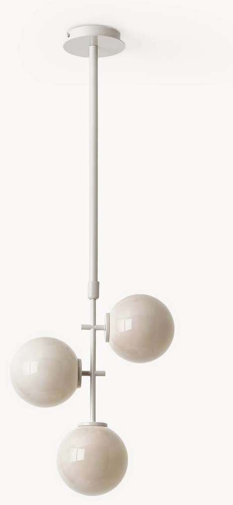 Lampada a sospensione in vetro opale Atlanta