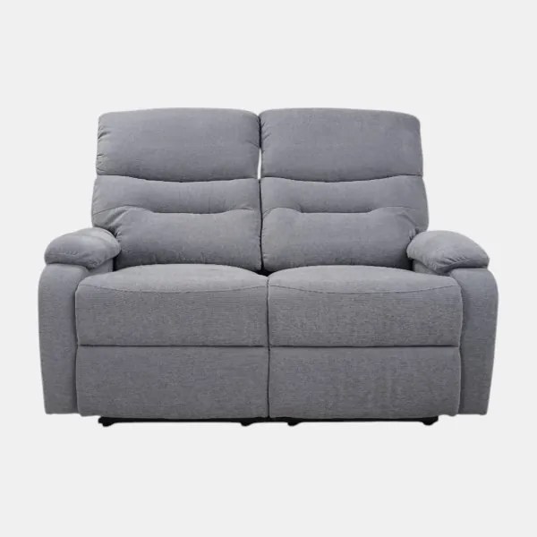 Divano 2 Posti Relax Manuale L135 cm in Tessuto Grigio SOAVE