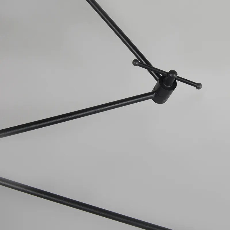 Lampada a sospensione nera con paralume 35 cm verde regolabile 2 luci - Blitz