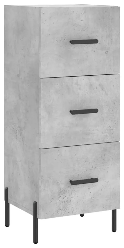 Credenza grigio cemento 34,5x34x90 cm in legno multistrato