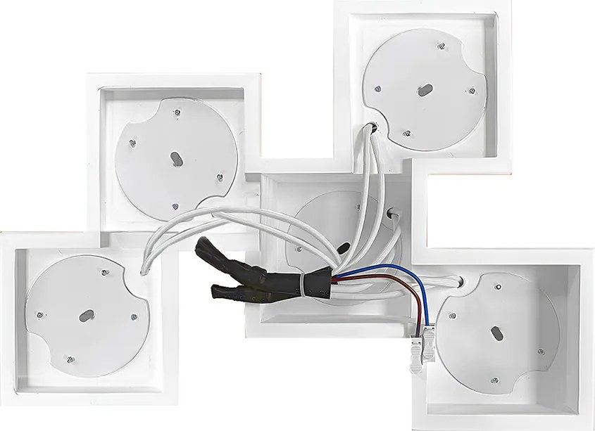 Applique da Soffitto in Gesso Pitturabile 5xGX53 - Serie ESSENZA