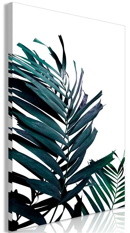 Quadro Emerald Leaves (1 Part) Wide  Colore Bianco, Dimensioni e Misure 120x80