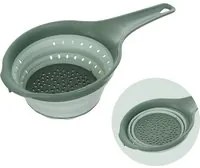 Scolapasta salvaspazio pieghevole verde con manico