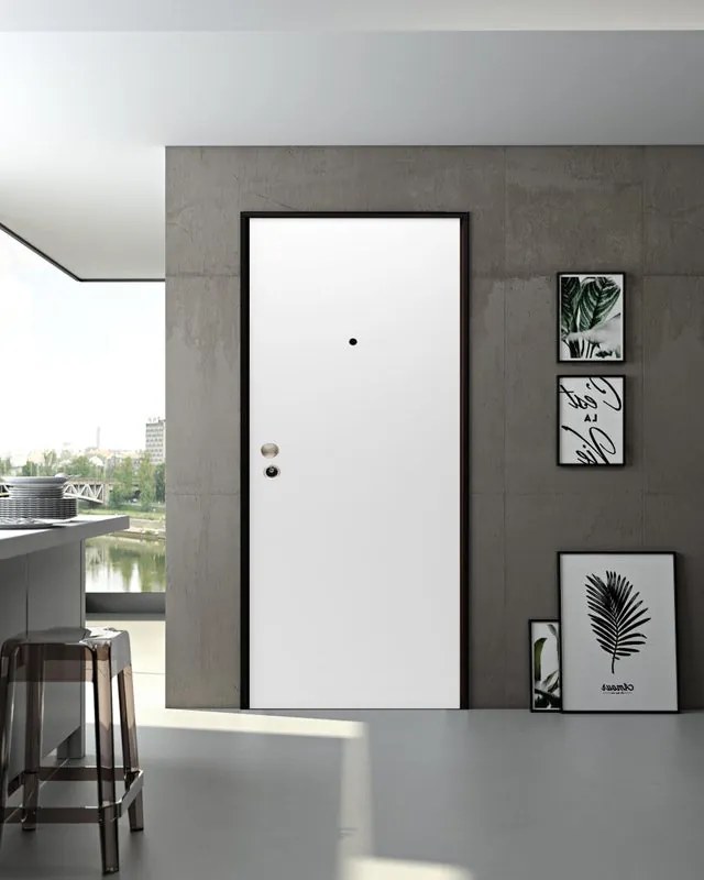 Pannello per porta blindata PAN. BLINDATA PISA BCO LAC 94X213CM 6MM verniciato prodotto senza rivestimento bianco L 94 x H 213 cm, Sp 6 mm apertura reversibile