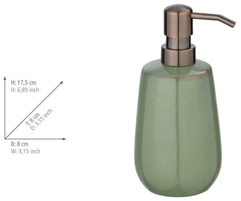 Set di accessori da bagno verde in ceramica Sermione - Wenko