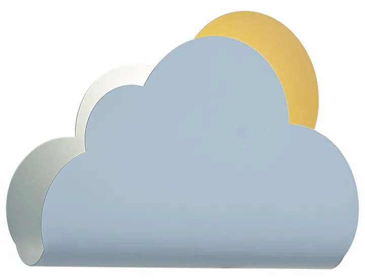 Lampada da parete per bambini nuvola blu con sole - Cloudy