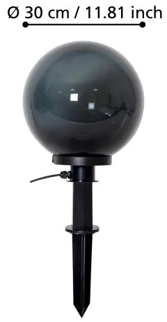 Eglo 900202 - Lampada da esterno MONTEROLLO SMOKE 1xE27/40W/230V d. 30 cm IP44