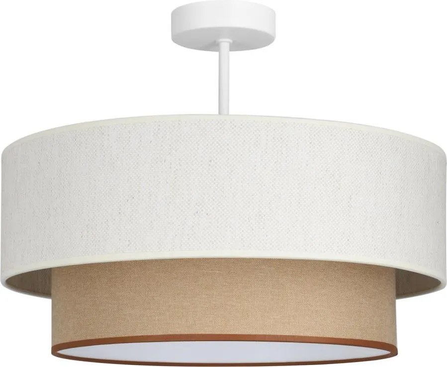 Plafoniera NATIA 1xE27/60W/230V Ø 45 cm bianco/marrone