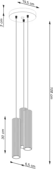 Brilagi - Lampadario a sospensione con cavo CRESTO 3xGU10/10W/230V nero