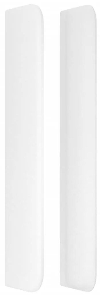 Testiera ad orecchio bianco 93x16x118/128 cm in similpelle
