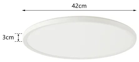 Brilagi - Lampada LED dimmerabile ULTRA SLIM 24W 230V Ø42 cm bianco + DO