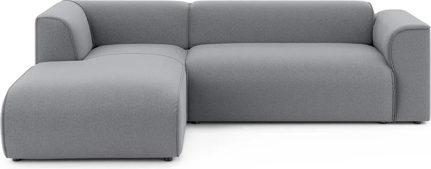 Divano angolare grigio chiaro (con penisola a sinistra/con chaise lounge) Merid – Ropez