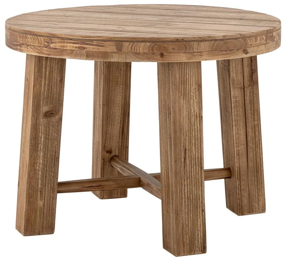 Tavolino da salotto rotondo colore naturale scuro con effetto legno esotico ø 60 cm Emmett – Bloomingville