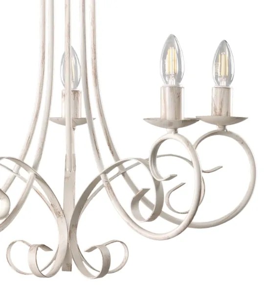 ONLI - Lampadario a sospensione con catena POMPEI 5xE14/6W/320V color crema