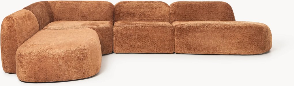 Divano angolare componibile XL in teddy-bouclé Wolke