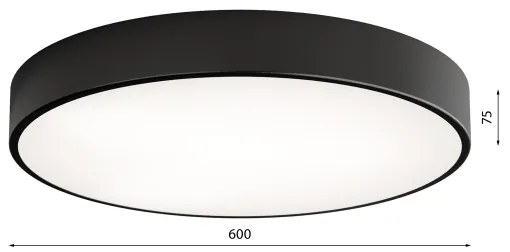 Brilagi - Plafoniera con sensore CLARE 5xE27/40W/230V Ø 60 cm nera
