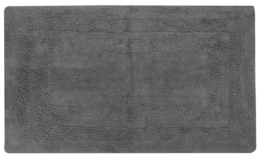 Tappeto bagno 50x80 cm cotone grigio scuro