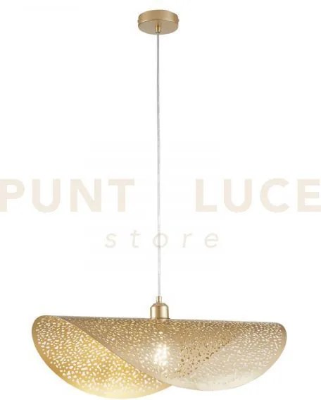 Lampadario a sospensione rhei-tara oro 1 luce attacco e27 60x33x150cm