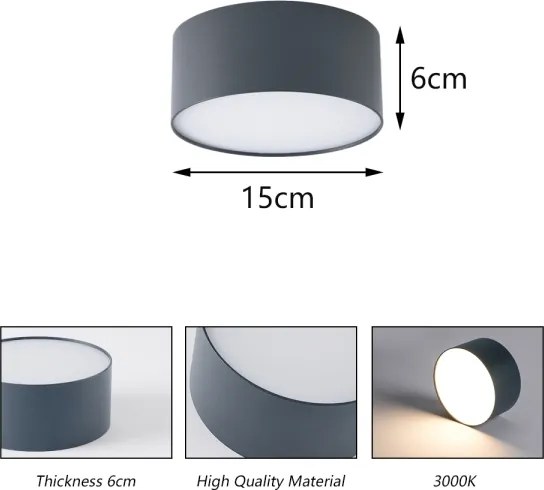 Brilagi - Plafoniera da bagno a LED FORIS LED/20W/230V Ø 15 cm antracite IP44